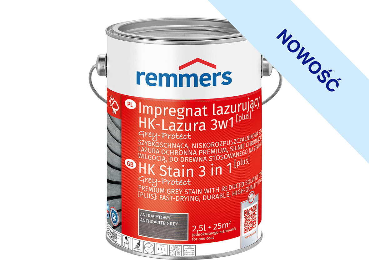 Remmers NOWY HK-Lasur 3w1 PLUS Impregnat lazurujący do drewna TEAK